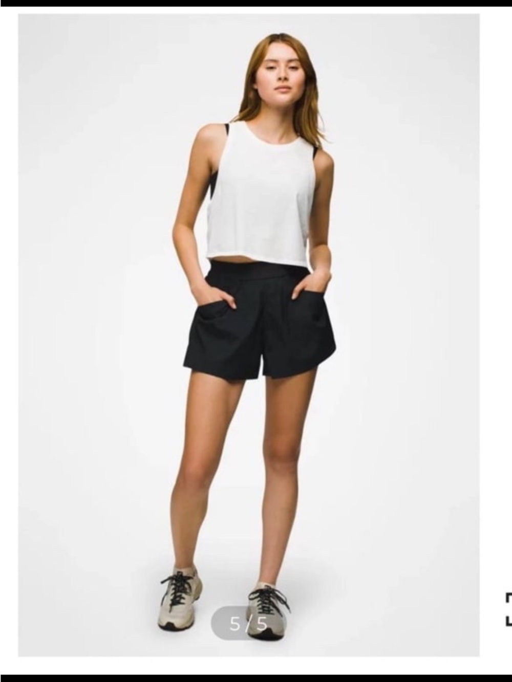 prAna Women's Cross Back Recycled Nylon Shorts Black Size M NWT